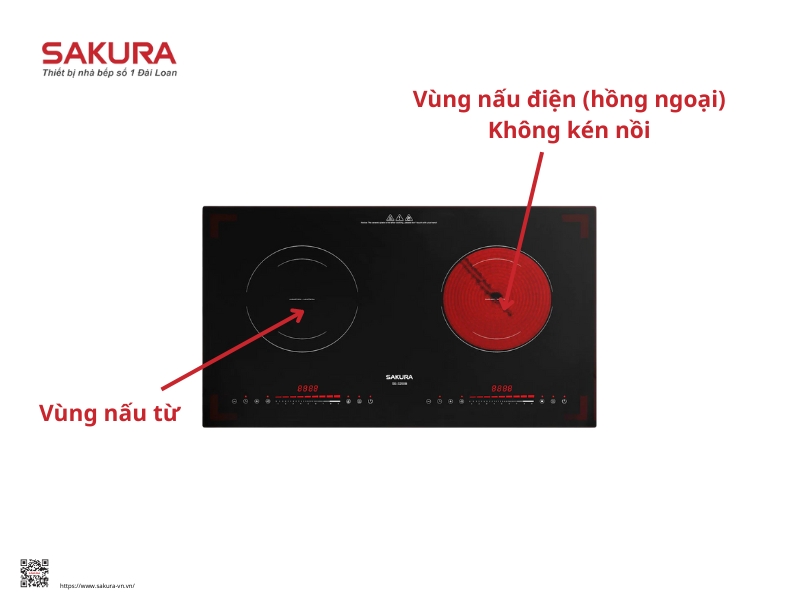 bếp từ kết hợp hồng ngoại