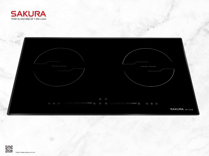 Bếp từ đôi SAKURA SE-1270B tốt với thiết kế hiện đại