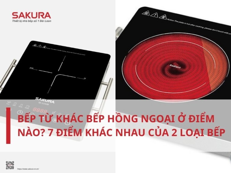 Bếp từ khác bếp hồng ngoại ở điểm nào? 7 điểm khác nhau của 2 loại bếp