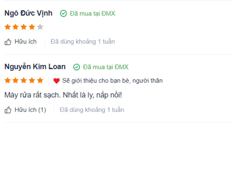 đánh giá từ người dùng máy rửa chén Bosch SMS2ITW04E TGB