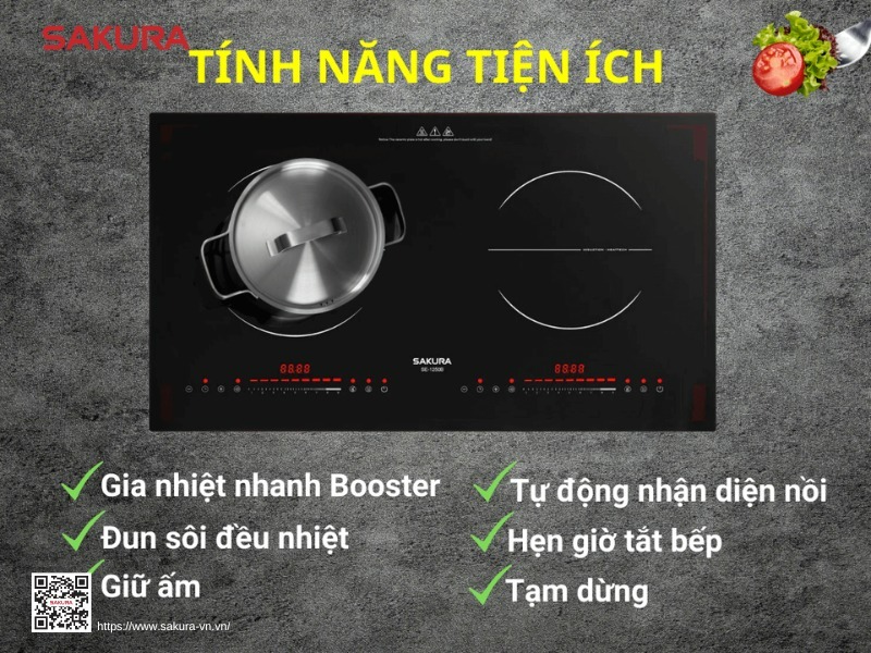 Tính năng hiện đại trên bếp từ