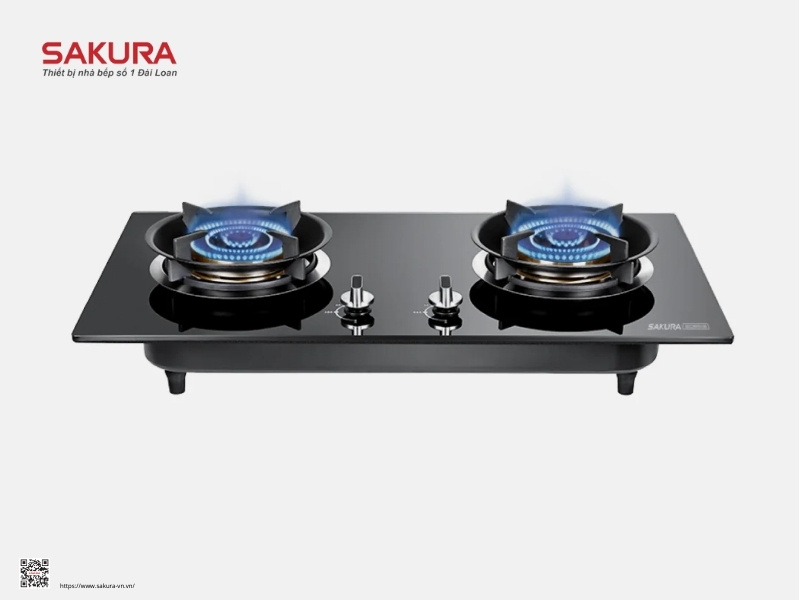 Bếp ga âm đôi SAKURA SG2665GB