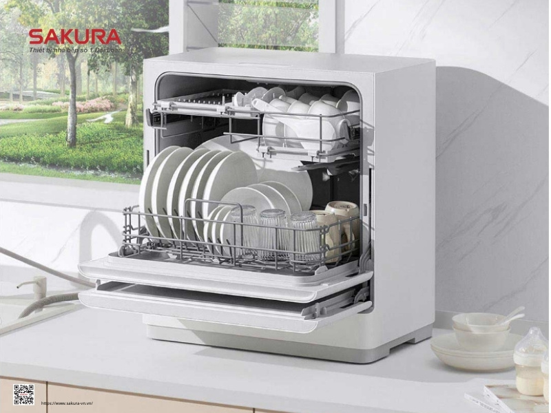 Máy rửa chén mini có kích thước nhỏ gọn