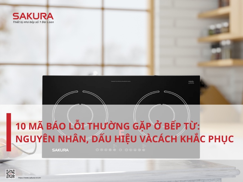 10 Mã báo lỗi thường gặp ở bếp từ