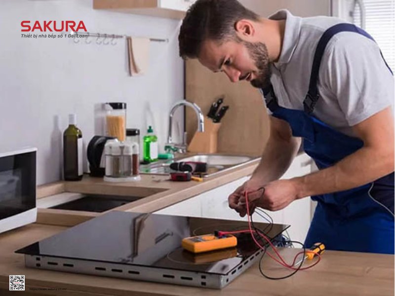 Đấu dây bếp từ với nguồn điện theo hướng dẫn