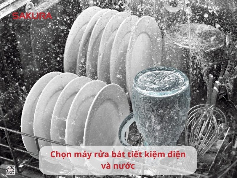 Chọn máy rửa bát tiết kiệm điện và nước