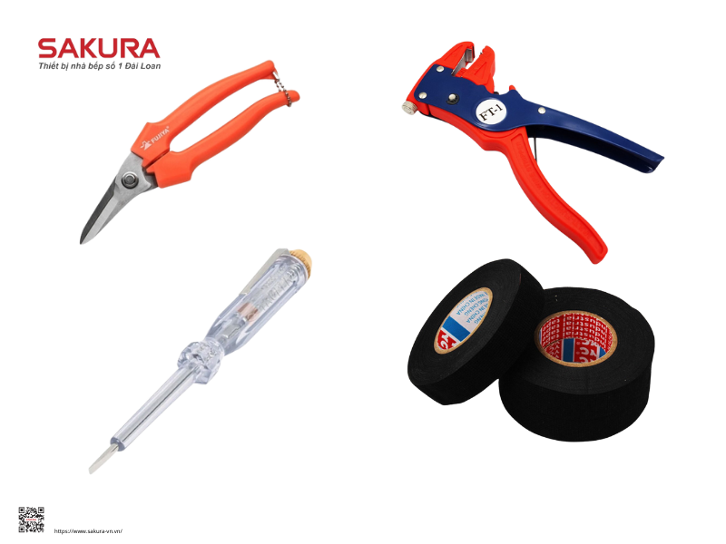Dụng cụ cần chuẩn bị để đấu dây điện bếp từ