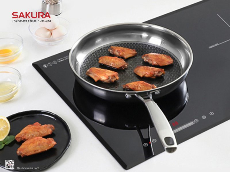 Kích thước nồi, chảo ảnh hưởng khả năng làm nóng của bếp từ