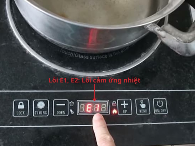bếp hồng ngoại lỗi e1, e2