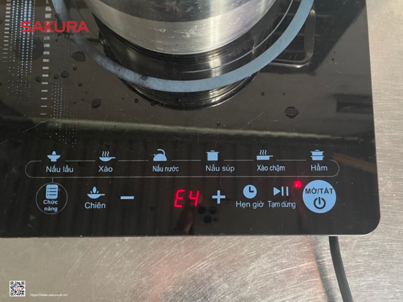bếp từ lỗi e4