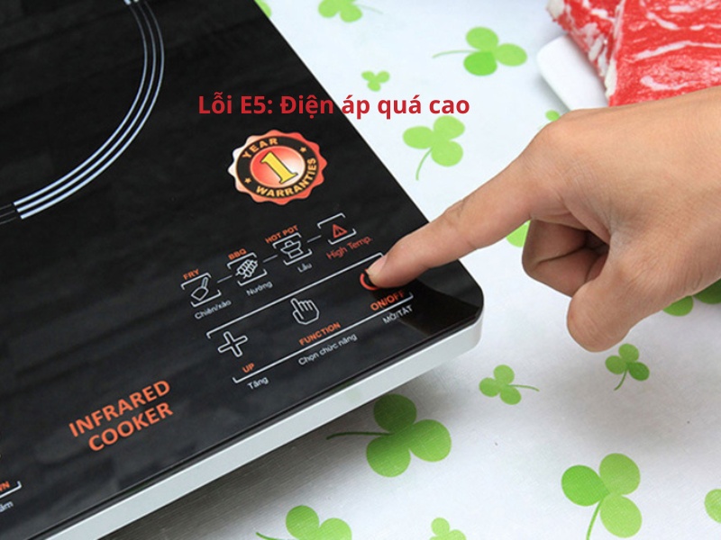 lỗi e5 bếp hồng ngoại