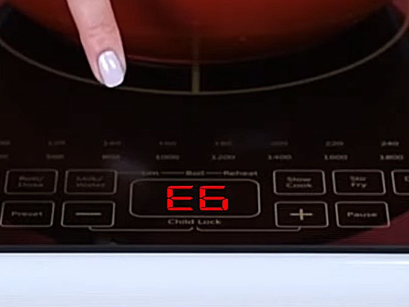 bếp từ lỗi e6