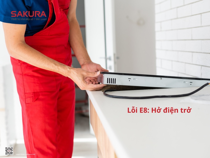 bếp hồng ngoại báo lỗi e8
