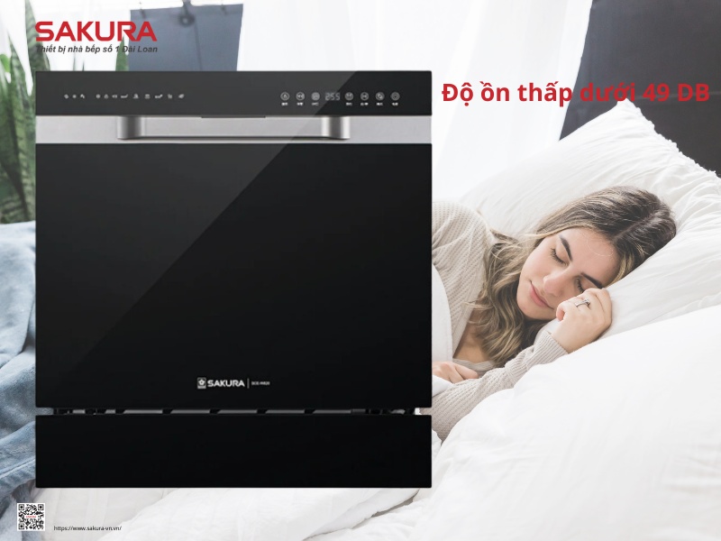 Máy rửa bát SAKURA với độ ồn thấp