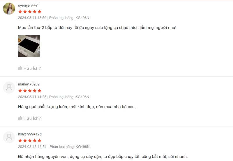 Đánh giá từ khách hàng sau khi mua bếp từ âm Kangaroo KG498N