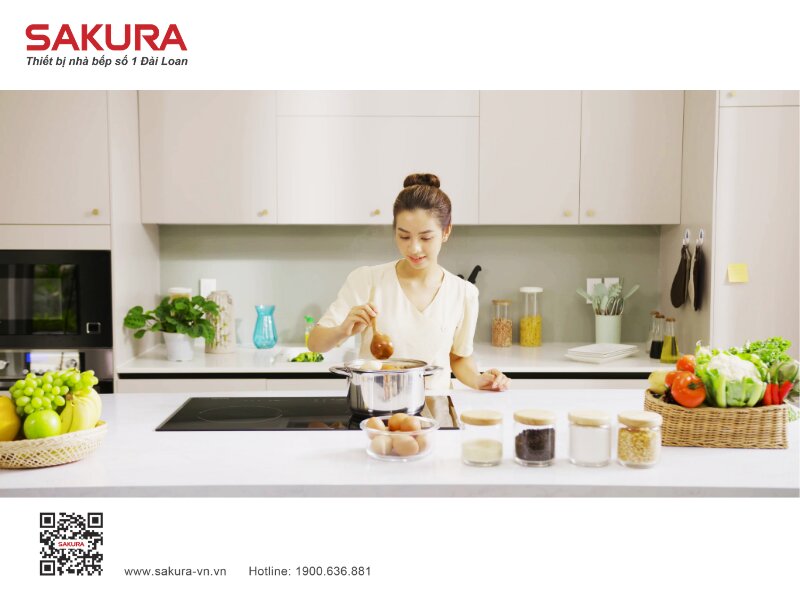 Trai Nghiem Nau An Toan Voi Bep Tu Sakura