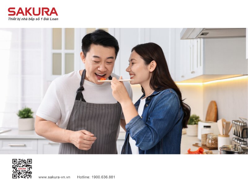 Cung Gia Dinh Vao Bep Nau An